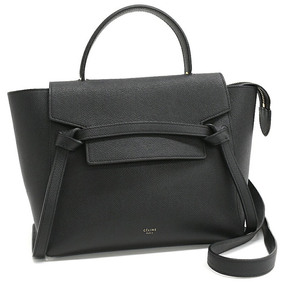 Celine Handbags - Celine Belt Bag Handbag Leather Black